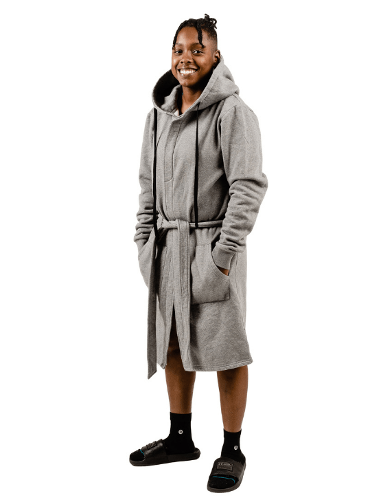 Dapper Boi Robes Grey Melange DB Hoodie Robe