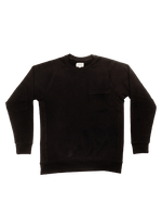 Dapper Boi Shirts Black Elbow Patch Crew Neck Sweatshirt