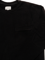 Dapper Boi Shirts Black Elbow Patch Crew Neck Sweatshirt
