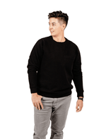 Dapper Boi Shirts Black Elbow Patch Crew Neck Sweatshirt