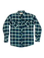 Dapper Boi Shirts Blue-Green Plaid Flannel Button-Up