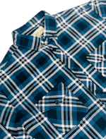 Dapper Boi Shirts Blue Plaid Flannel Button-Up