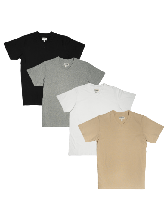 Dapper Boi Shirts Essential Premium V-Neck 4-Pack