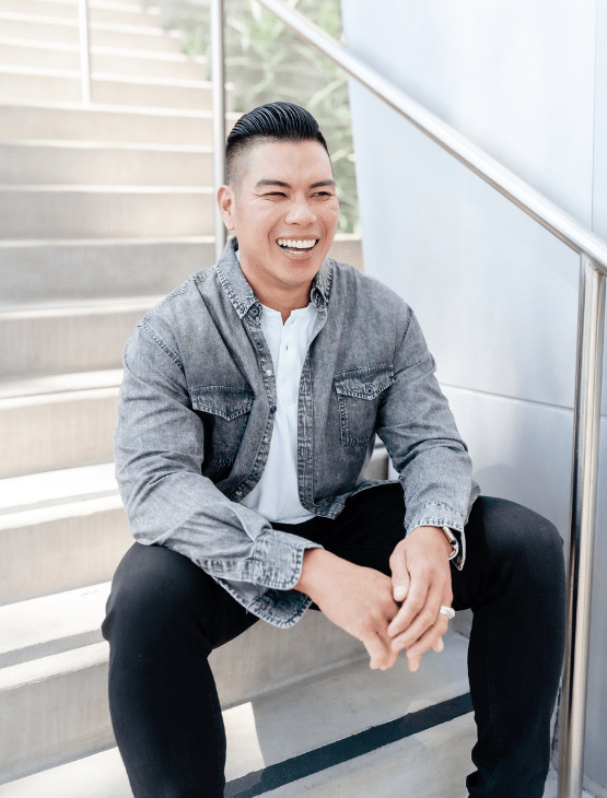 Grey denim button deals up