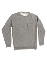 Dapper Boi Shirts Grey Melange Elbow Patch Crew Neck Sweatshirt
