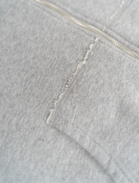 Dapper Boi Shirts Grey Melange Zip Hoodie