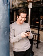 Dapper Boi Shirts Light Grey Crew Neck Sweater