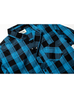 Dapper Boi Shirts Poplin Blue-Black Plaid Long Sleeve Button-Up