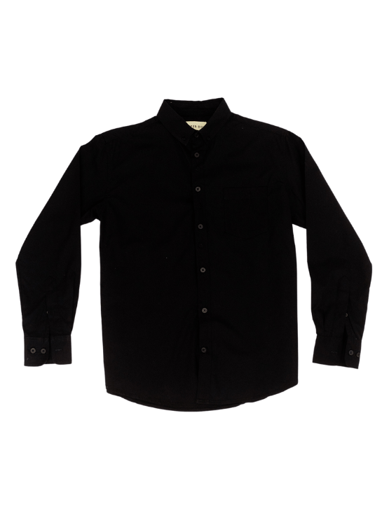 Dapper Boi Shirts PRE-ORDER CAMPAIGN: Black Poplin Long Sleeve Button-Up