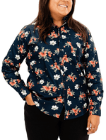 Dapper Boi Shirts PRE-ORDER CAMPAIGN: Blue Bloom Poplin Long Sleeve Button-Up
