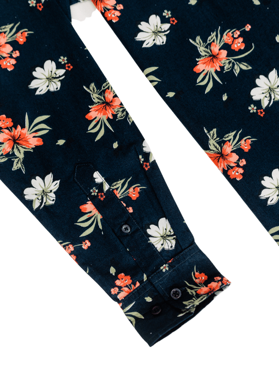 Dapper Boi Shirts PRE-ORDER CAMPAIGN: Blue Bloom Poplin Long Sleeve Button-Up