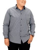 Dapper Boi Shirts PRE-ORDER CAMPAIGN: Blue Grid Poplin Long Sleeve Button-Up