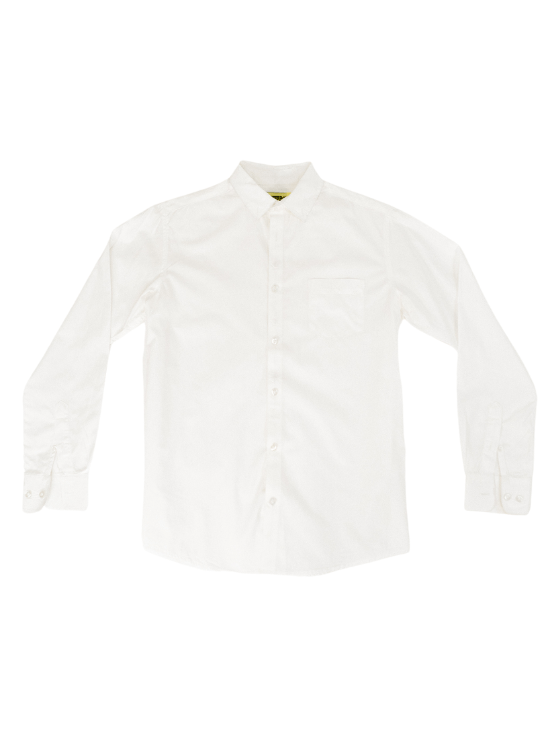 White long sleeve button online up shirt