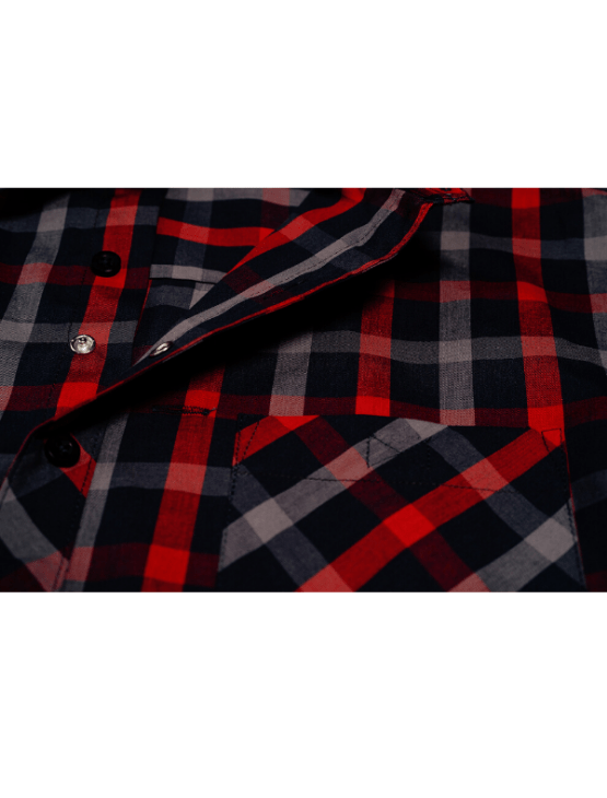 Dapper Boi Shirts Red & Blue Plaid Short Sleeve Button-Up