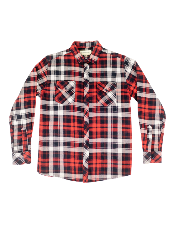 Red Flannel Button-Up | Dapper Boi