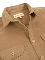 Dapper Boi Shirts Tan Corduroy Shacket