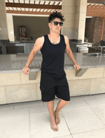 Dapper Boi Swim Black Swim-Sport Tank (without Swim Bra)